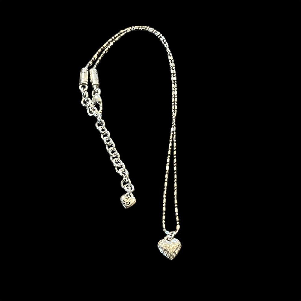 Brighton puffy Swarovski Crystal Heart Necklace